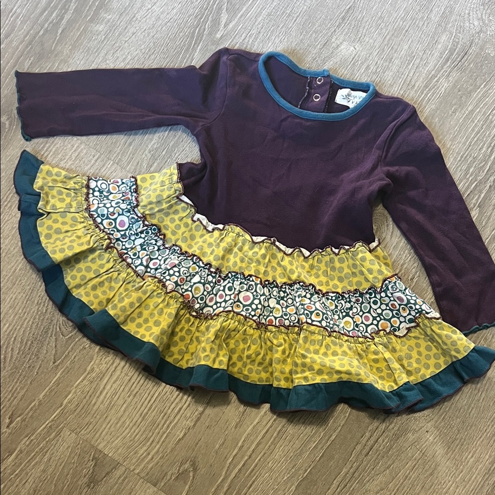 Indigo Soul Purple and Yellow Kids Dress